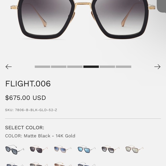 DITA Black and Gold Sunglasses - Picture 5 of 5